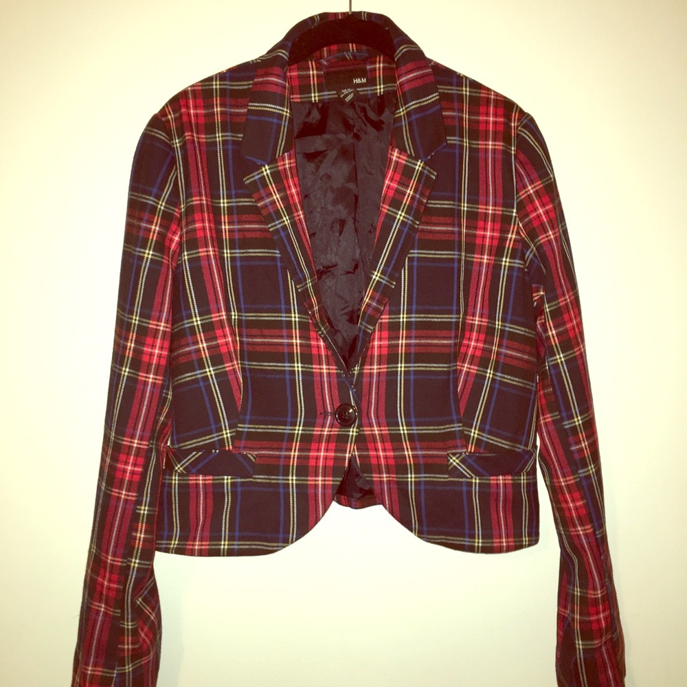 H&M PLAID BLAZER WOMEN, 14